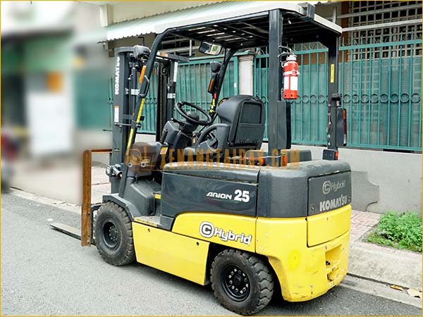 Xe nâng điện ngồi lái KOMATSU FB25HB-11, khung 3m, 2012, 1238 giờ