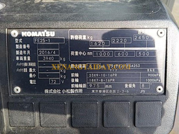 Xe nâng điện ngồi lái KOMATSU FE25-1