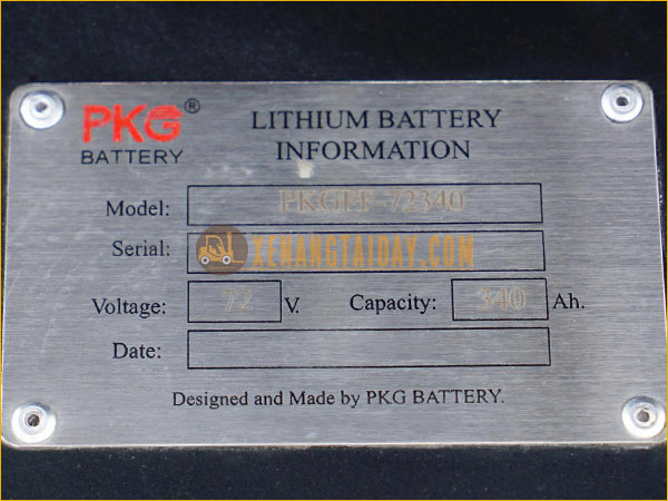 Xe nâng điện ngồi lái KOMATSU FE25-1 gắn pin lithum 72V - 340Ah PKGFF72340