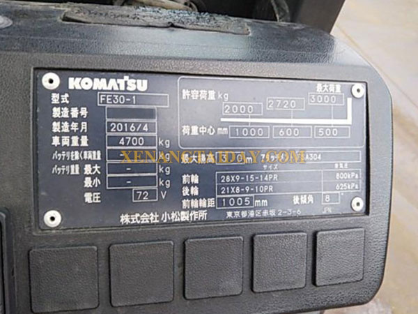 Xe nâng điện ngồi lái KOMATSU FE30-1