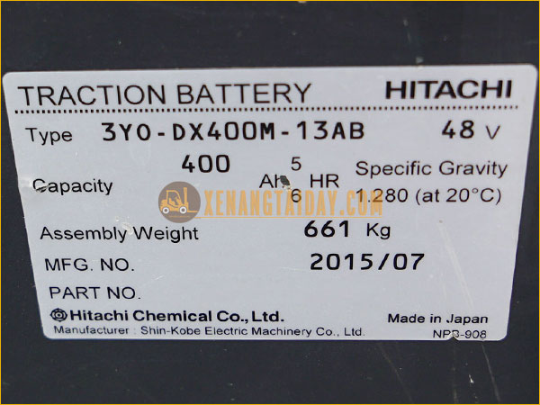 Xe nâng điện ngồi lái NICHIYU FB18PN-60-400