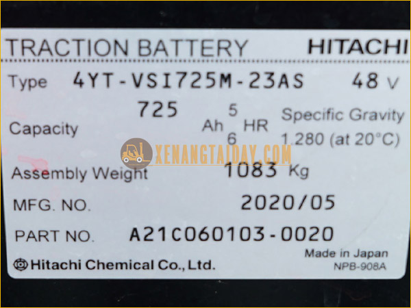 Xe nâng điện ngồi lái NICHIYU FBB25PN-80-300AF