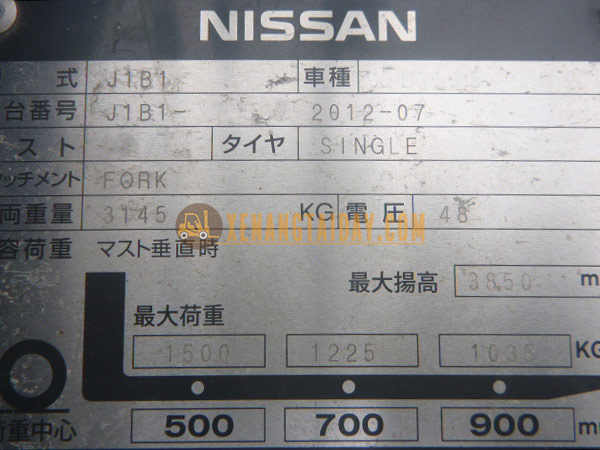 Xe nâng điện ngồi lái Nissan J1B1L15