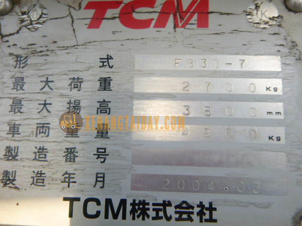 Xe nâng điện ngồi lái TCM FB30-7