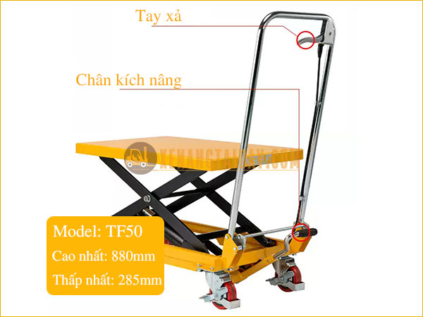 Xe nâng mặt bàn 500kg Noblelift TF50