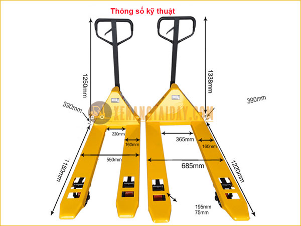 Xe nâng tay thấp ACLOW51 Noblelift 1 tấn