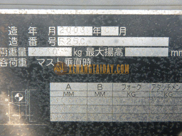 Xe nâng Xăng MITSUBISHI FG15D - F25C