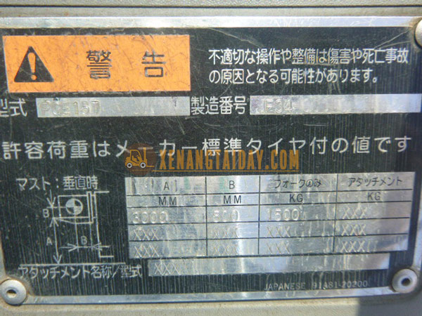 Xe nâng Xăng MITSUBISHI FGE15T - F34