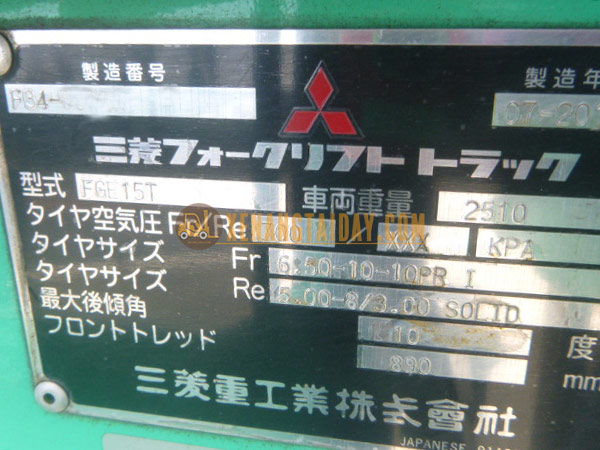 Xe nâng Xăng MITSUBISHI FGE15T - F34