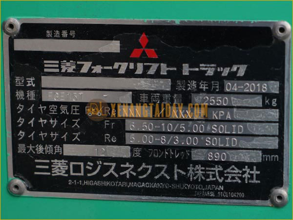 Xe nâng xăng MITSUBISHI FGE15T