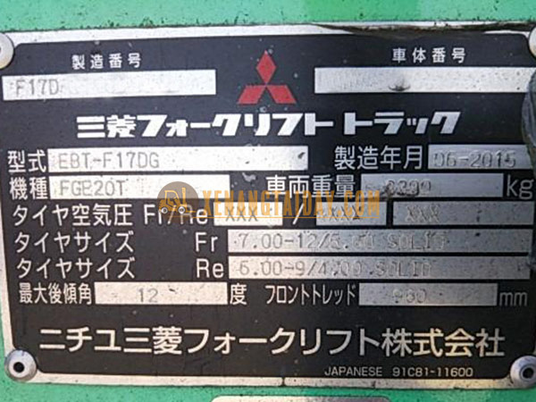 Xe nâng Xăng MITSUBISHI FGE20T