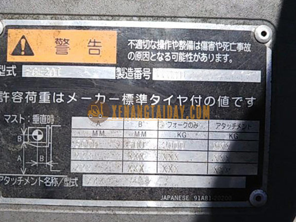 Xe nâng Xăng MITSUBISHI FGE20T