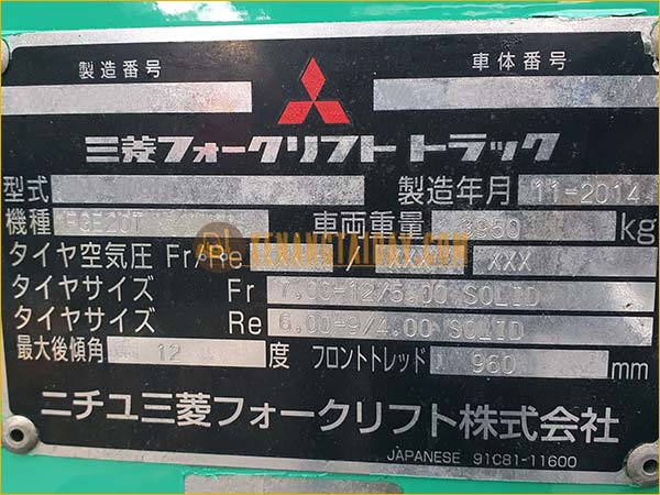 Xe nâng xăng - gas MITSUBISHI FGE20T