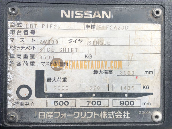 Xe nâng Xăng Nissan ETB-P1F2