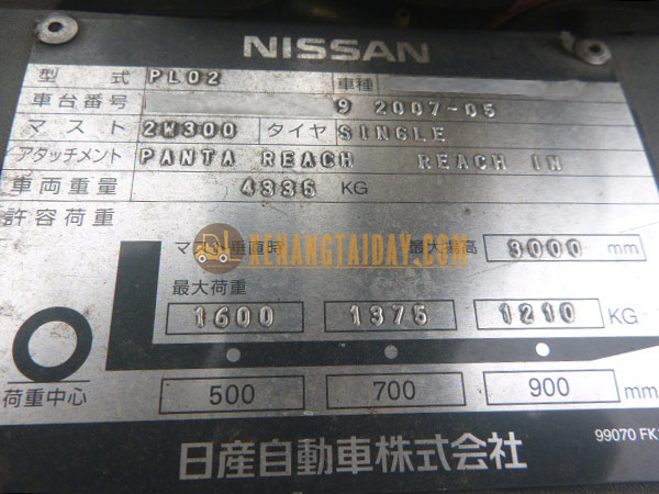 Xe nâng Xăng Nissan PL02A25W